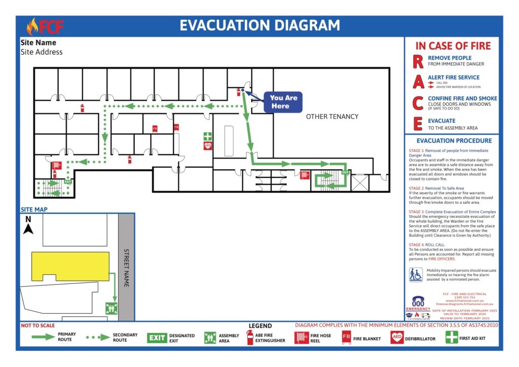 fire evacuation diagram